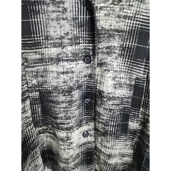 Comfy USA sweater jacket/shacket Sz M Pockets career office classic black gray - Picture 2 of 9